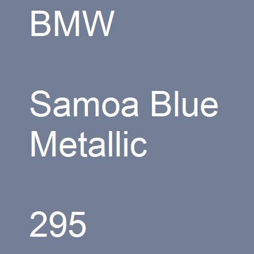 BMW, Samoa Blue Metallic, 295.